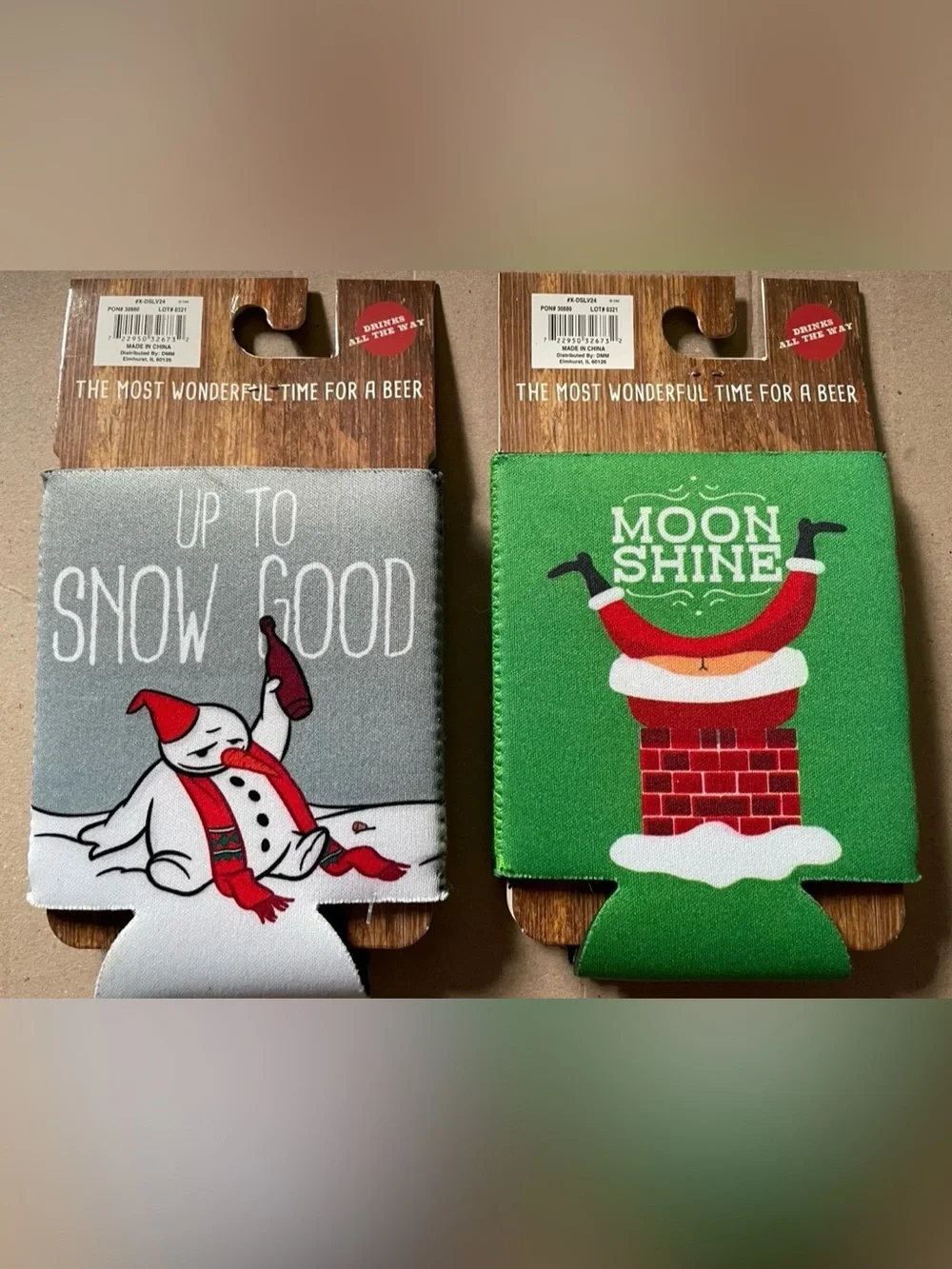 4 Uncle Bob's Holiday Neoprene Drink Sleeves